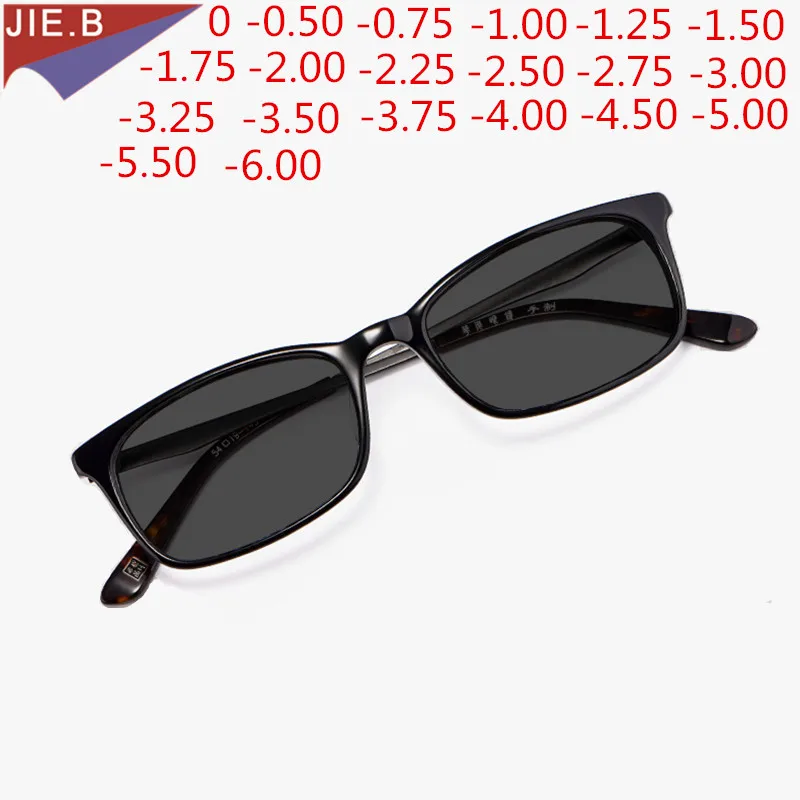 

Newly Designed Acetate Men'sGlassesFashion Square Photochromic Ladies Sunglasses MyopiaGlasses Oculoss-0.5 to -6.0