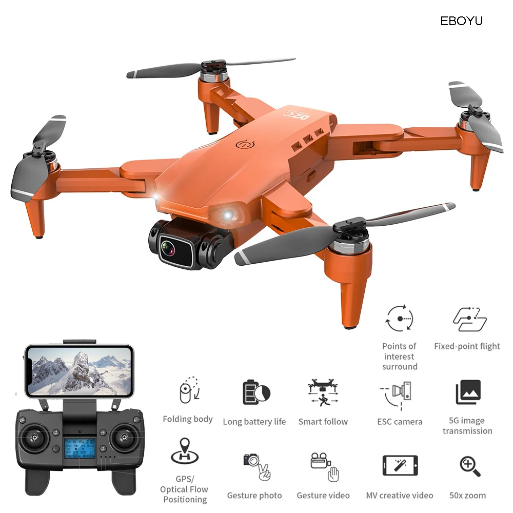 EBOYU L900PRO Foldable GPS Drone 5G WiFi FPV 4K HD 120 Degree Wide Angle Camera Brushless Motor Positioning RC Drone Quadcopter