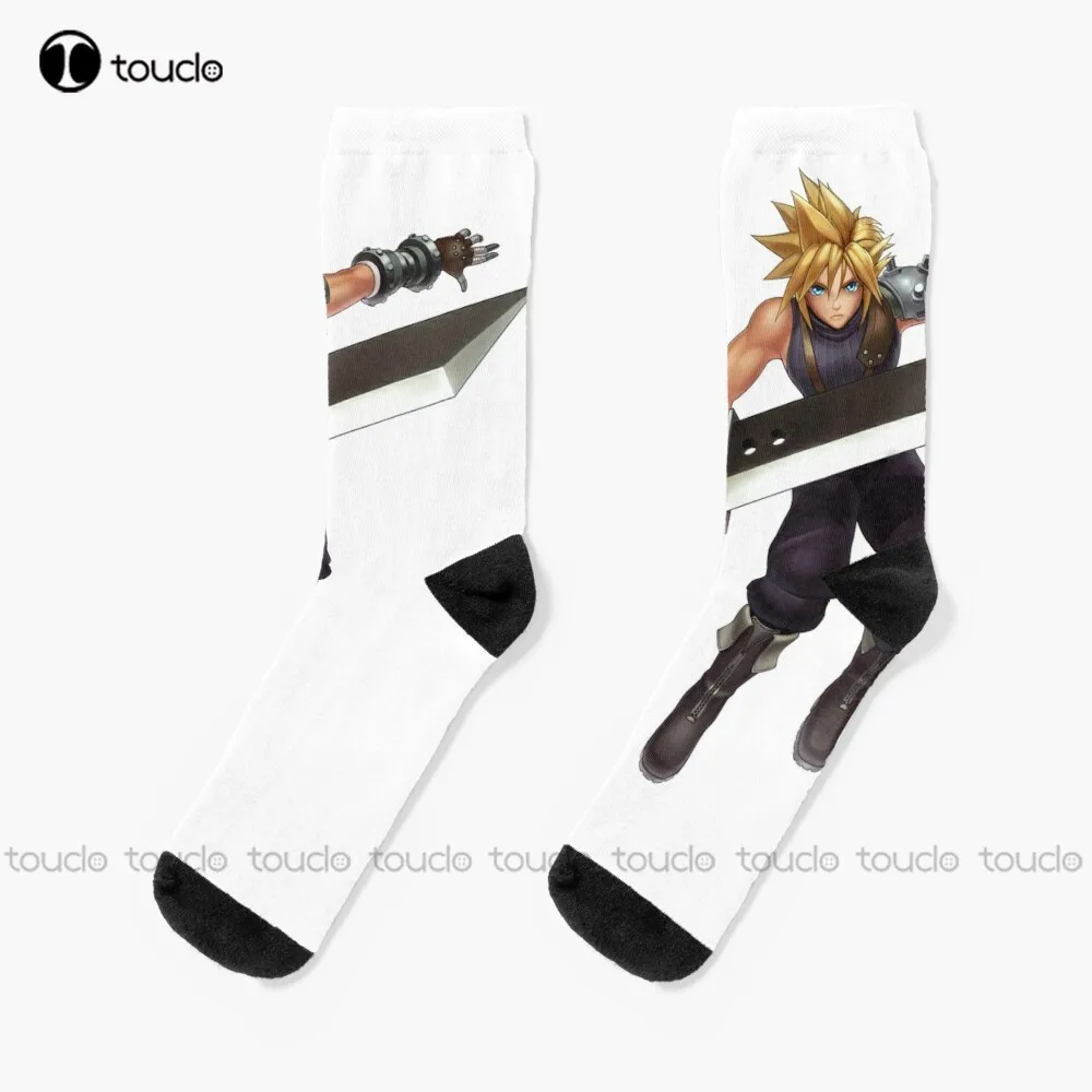 Cloud Final Fantasy Socks Hiking Socks Women Personalized Custom Unisex Adult Teen Youth Socks 360° Digital Print Christmas Gift