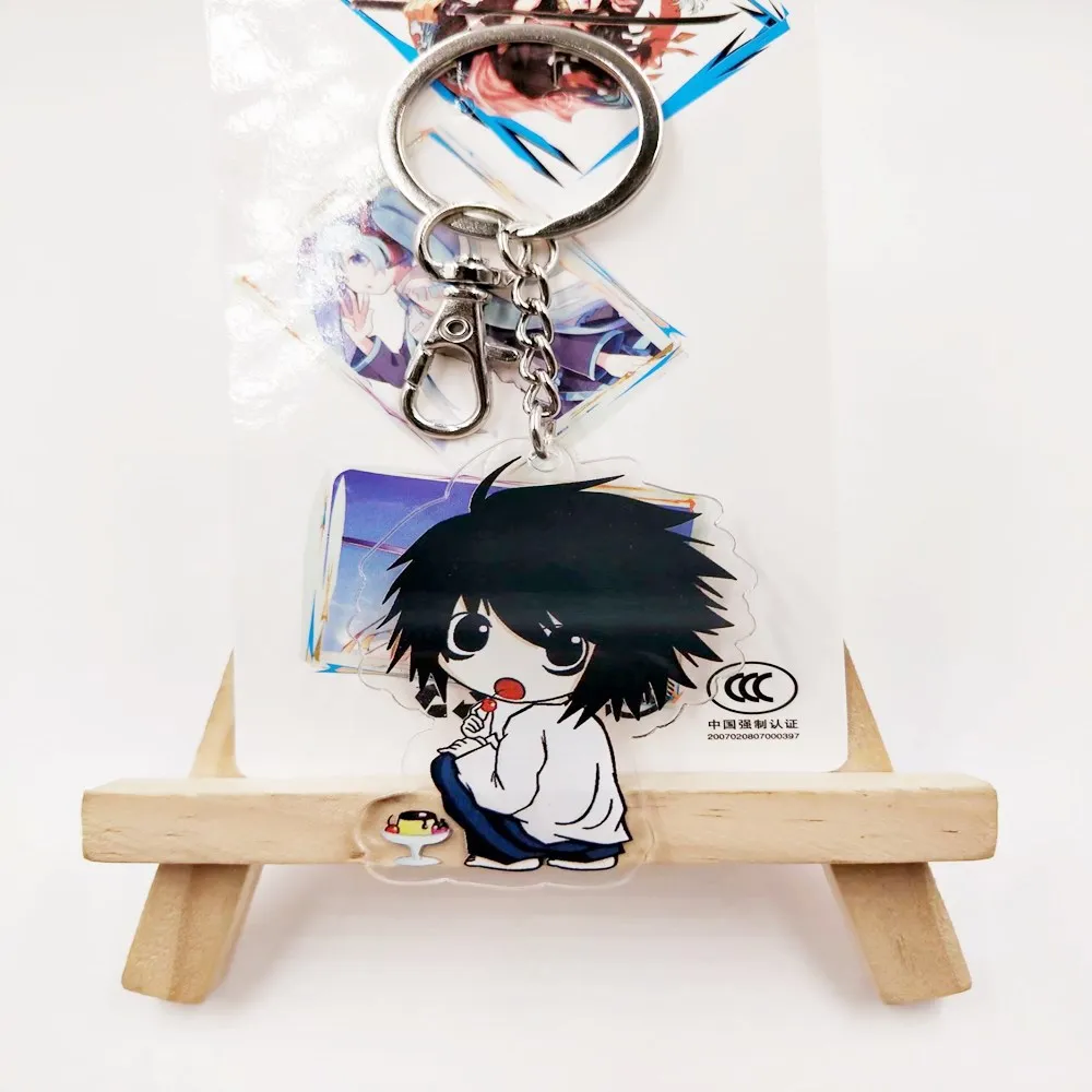 DEATH Yagami Light Killer Ryuk Key Chains Two-sided Keychain Cosplay Acrylic Pendant Keyring Prop