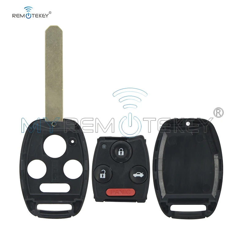 Remtekey 5pcs MLBHLIK-1T 3 Button with Panic S2082-A 2-AT 72148-SNV-H010-M2 HON66 313.8 Mhz for Honda CRV FIt remote key