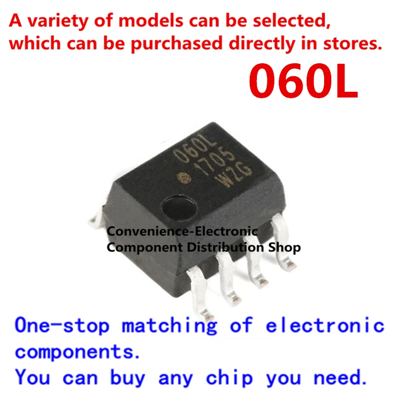 

10PCS/PACK 60L Optocoupler 060L HCPL-060L Optocoupler High Speed 3.3V Isolator SMD SOP-8