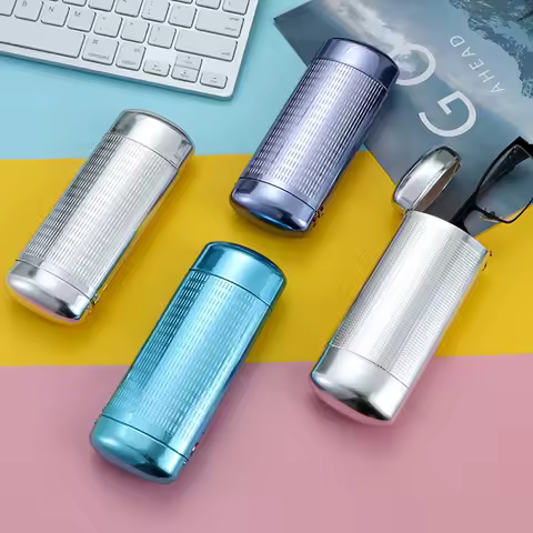 Metal Glasses Box Glasses Case Hard Cover Aluminum Eyewear Case Portable Spectacle Box Travel Eyeglasses Organizers