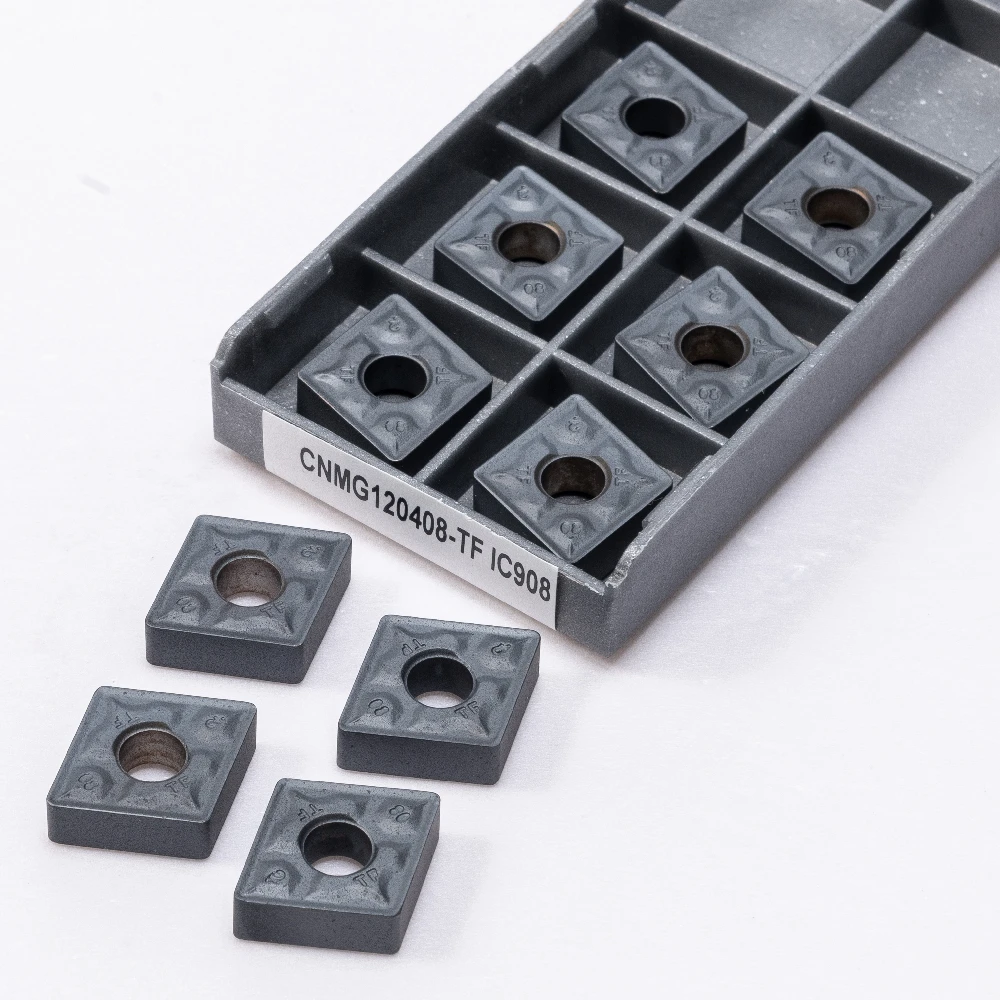 Imagem -04 - Torno Cnc Turning Tool Carbide Insert Cortador de Metal Cnmg120408 Cnmg120404-tf Ic907 Ic908 Cnmg 120404 120408 10 Pcs