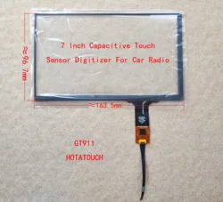 7 inch Capacitive Touch Screen Digitizer Sensor Glass Paenl For Car Radio GT615 GT911 6pin 163.5*97mm HOTATOUCH Universal