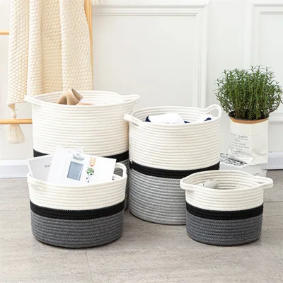 

Nordic Cotton Storage Basket Bedroom Change Laundry And Dirty Clothes Basket Snack Storage Basket Toy Storage Basket