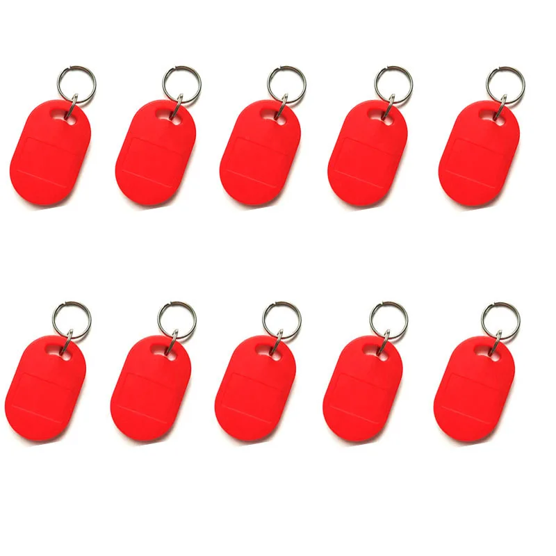 10pcs IC+ID UID Rewritable Composite Key Tags Keyfob Dual Chip Frequency RFID 125KHZ T5577 EM4305+13.56MHZ Changeable Writable