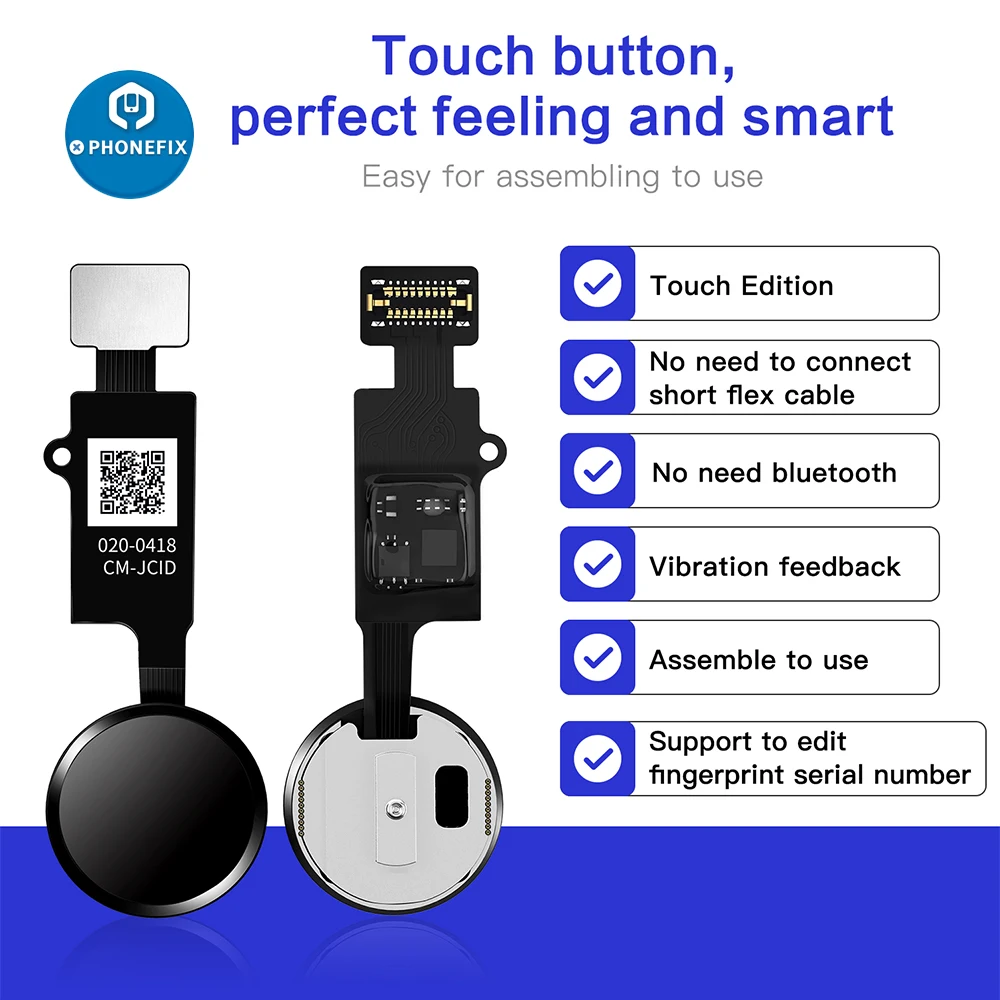 JC 6th 3D Universal Touch Home Button Jc Fingerprint Flex Cable For IPhone 7 7P 8 8P Menu Keypad Return On Off Function Solution