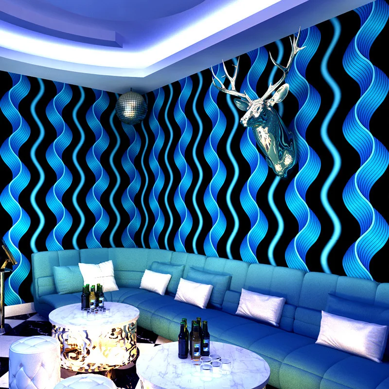 KTV wallpaper Concert Hall flash wall cloth 3D reflective special bar theme box corridor background wall wallpaper