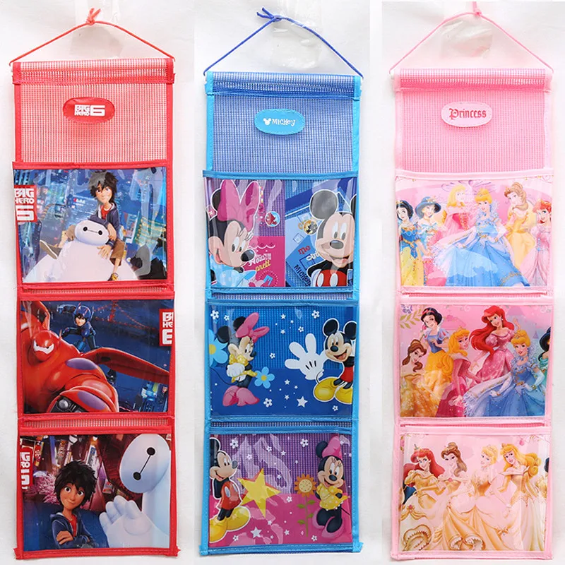 Disney princess children wallet storage hanging bag Frozen ELSA small wardrobe storage wall door back pocket sorting bag