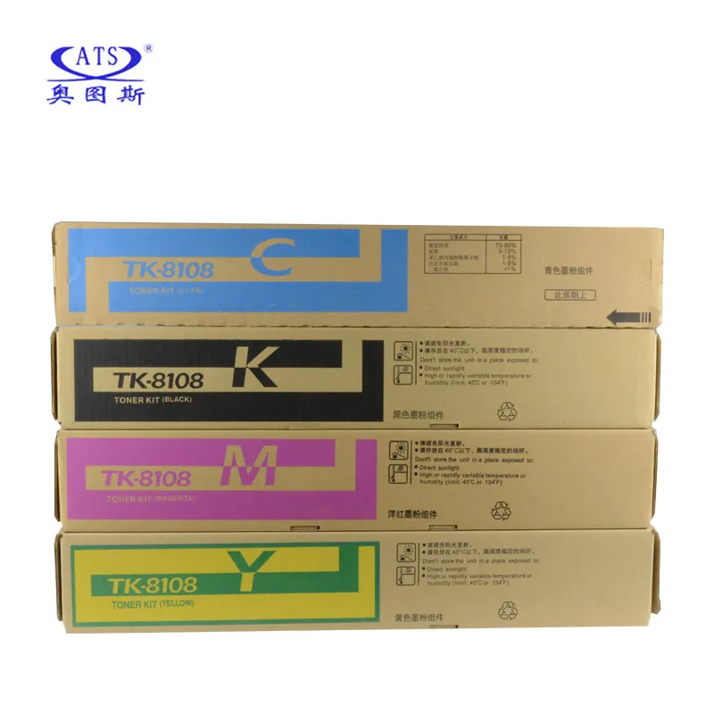 4 Teile/satz CMY90g BK180g Farbe Toner Patrone Für Kyocera TK-8108 M8024cidn TK8108 Kompatibel Toner Pulver Druck Patrone