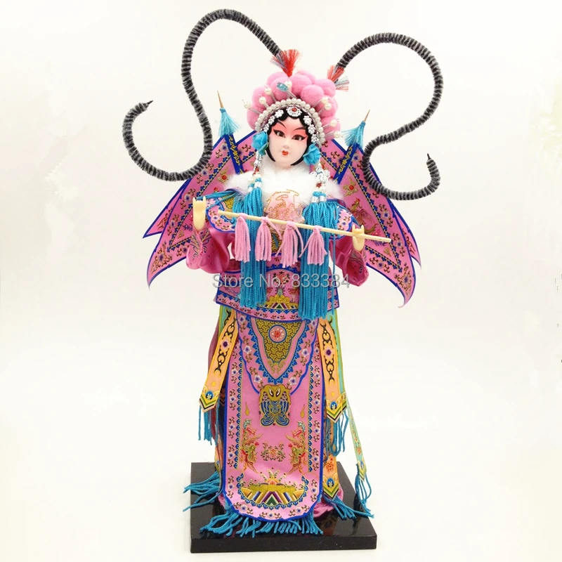 12 Inch Chinese Traditional Handicraft Silk Figurine Collectible Chinese Ancient Character Ornaments for Home Decoration(1800-Pi