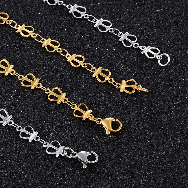 Yadreva Krone Hohlform Edelstahlkette Persönlichkeits-Damenhalskette Modischer Damenschmuck Geschenk – Detail 2