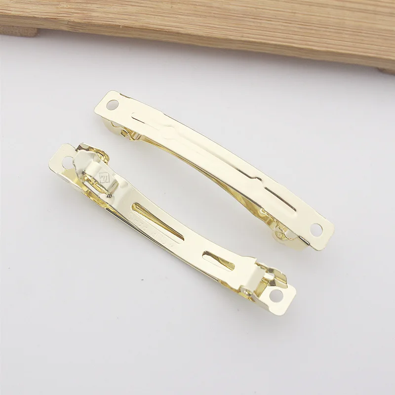 Bộ 50 Pháp Phẳng Barrette Phong Cách Mùa Xuân Kẹp Tóc Tự Động Kẹp Trống Rộng Thiết Lập Nơ Kẹp Tóc Cho Trang Sức Làm