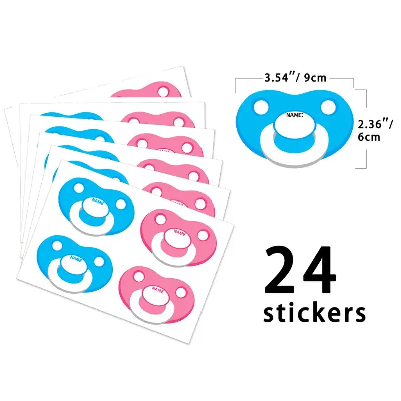 24Pcs /Set Pin The Pacifier On The Baby Game Baby Poster Games For Baby Shower Party Kids Birthday Party Supplies image 6