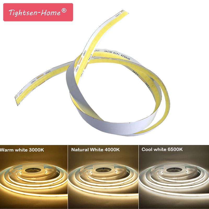 

FOB/COB Led Flexible Strip Light High Density DC12V 24V 14W/M RA90 White/Nature White/Warm White Led Lighting IP65 0.5-5M