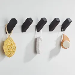 Gancho negro para colgar ropa, Perchero de pared, para cocina y baño