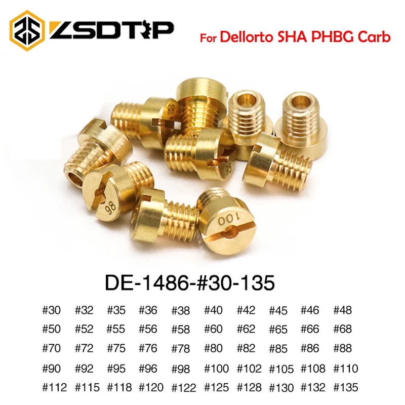 

ZSDTRP 10pcs/12pcs Main Jet M5 for Dellorto Carburetor SHA SHB UA UB PHBG VHB-CS VHBT-CS #30-135 PHBG Idle Pilot Jet