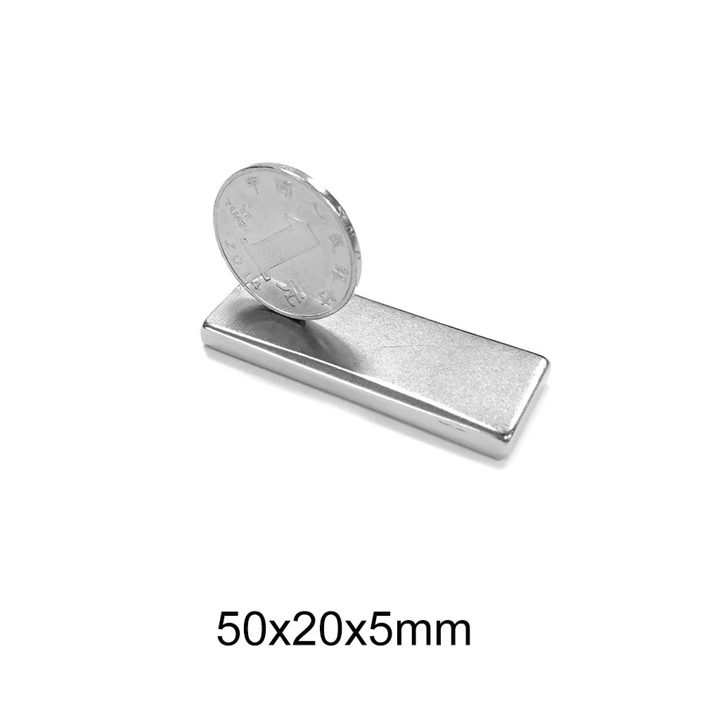 50x20x5mm Quadrate Strong Powerful Magnets N35 Block Rectangular Neodymium Magnet 50x20x5 Permanent Magnets 50*20*5