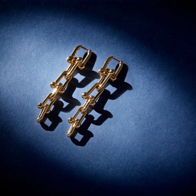 2020 New Brand Punk Earrings for Women Vintage Metal U Chains Long Earrings Gothic Jewelry Chain Earring Female Tassel Brincos