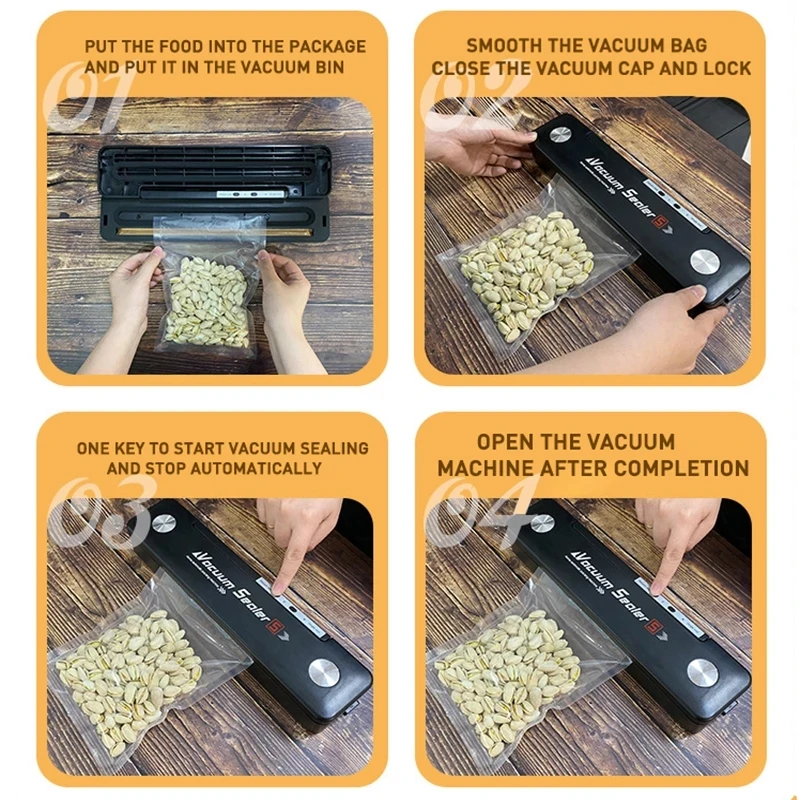 سدادة الطعام الفراغية ، آلة الختم الكهربائية ، الملحقات المنزلية ، سدادة الأكياس الأوتوماتيكية ، ضغط التسخين ، 10 أكياس