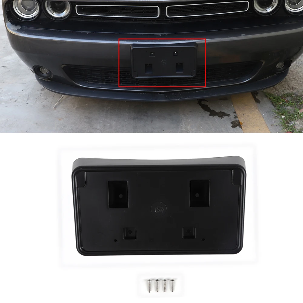 Car License Plate Bracket Holder Frame for Dodge Challenger 2015 2016 2017 2018 2019 2020 2021 2022 Auto Exterior Accessories