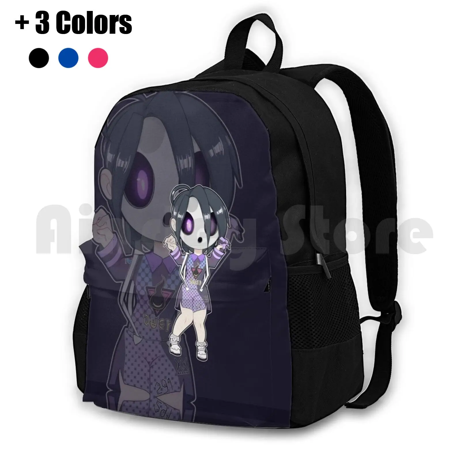 Chibi Allister Outdoor Hiking Backpack Riding Climbing Sports Bag Sword And Shield Allister Ghost Trainer Ghost Boy Cute Ghost