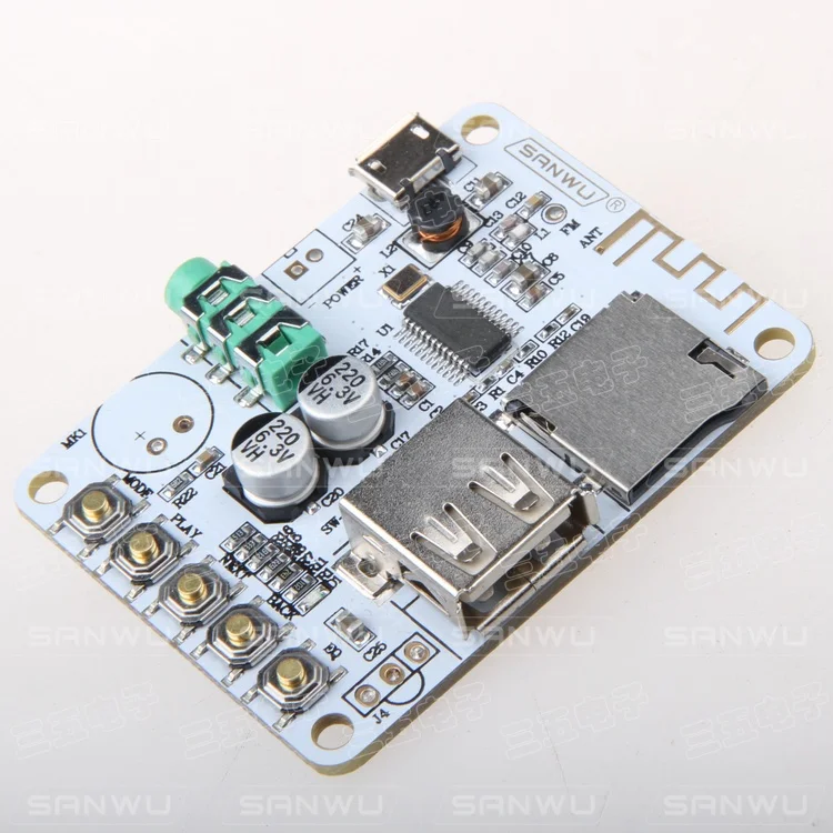 Bluetooth-compatible Audio Receiver Board with USB TF Card Decoding Pre Play Output SANWU Original Production