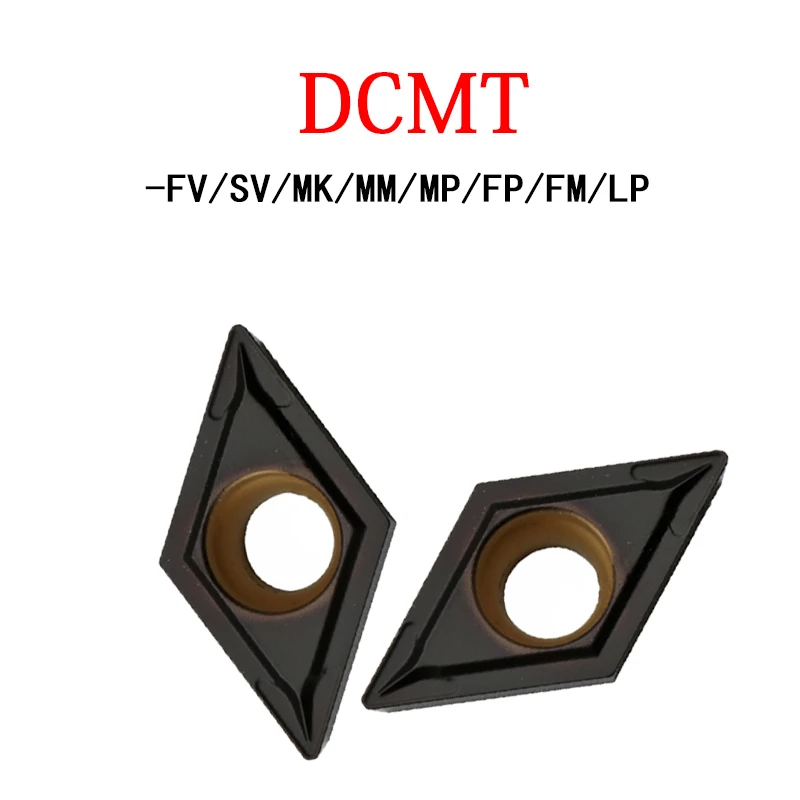 DCMT 11T302 11T304 DCMT11T308 MK MP MM LP FP FV SV Original Carbide Inserts 10pcs Turning Lathe CNC Tool Cutter Shank Holder