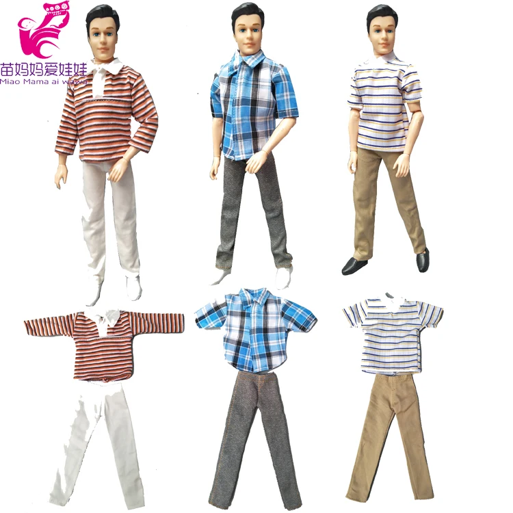 Suit Outfit Casual Wear Shirt Clothes and Pants for Barbie Doll Boy Firend for Doll Ken Clothes