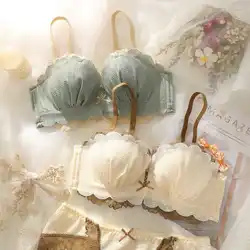 New Japanese Style Cotton Bra  Sexy Lace Underwear Fashion Push Up Comfort Brassiere Female Without Steel Ring Sexy Lingerie