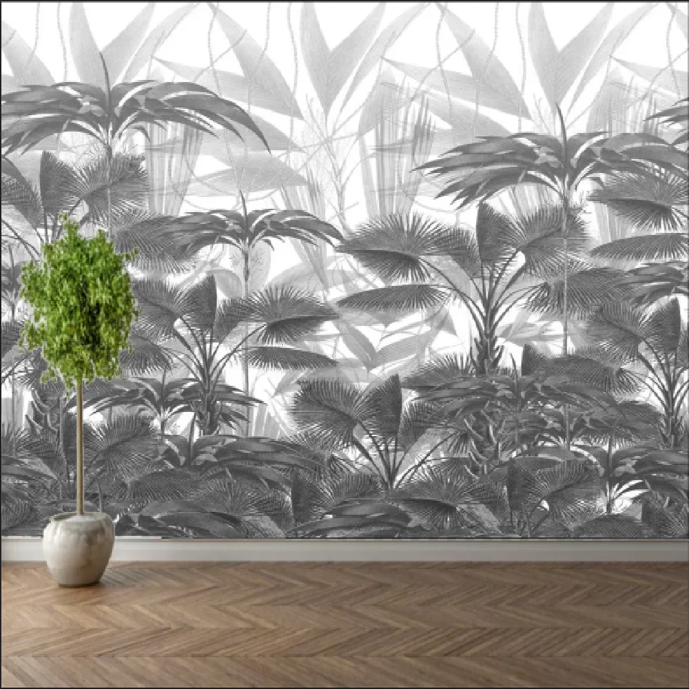 

Milofi custom 3D printing wallpaper mural atmosphere retro plant woods vinyl home decoration background wall