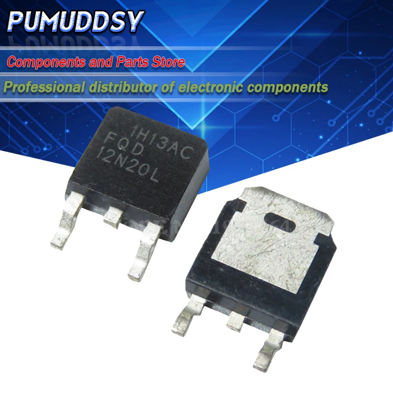 10PCS FQD12N20L TO252 FQD12N20LTM TO-252 FQD12N20 12N20L 200V logic level N-channel MOSFET