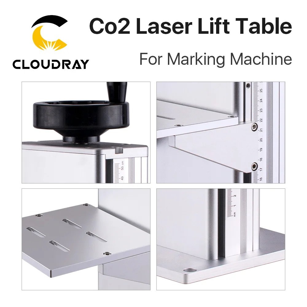 Imagem -05 - Cloudray Co2 Laser Marcação z Eixo Coluna de Elevação Suporte 500 & 800 mm Altura 8kg Carga-bearin para Co2 Fibra Gravação a Laser Maxchine