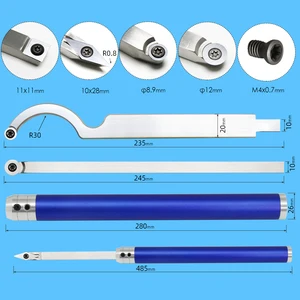 Tasp-Woodornement Tool Set, carbide inserts cutter, 6 in 1 Wood Turning Tools, Swan Neck, Aluminum Handle for Woodworking Lathe 10 Main Sales Pellets Late - №6