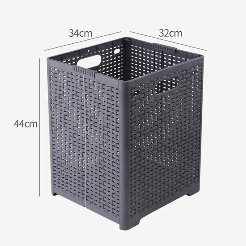 2023 New Dirty Clothes Basket Laundry Basket Bathroom Folding Dirty Clothes Basket Hollow Plastic Dirty Clothes Storage Basket