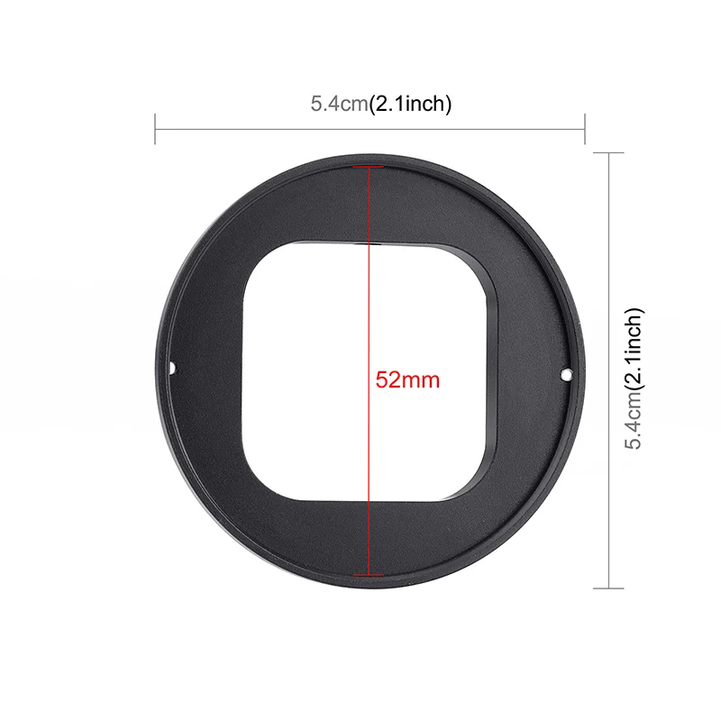 알루미늄 합금 52mm UV 렌즈 필터 어댑터 링 렌즈 프레임, 고프로 히어로 9 액션 카메라 액세서리