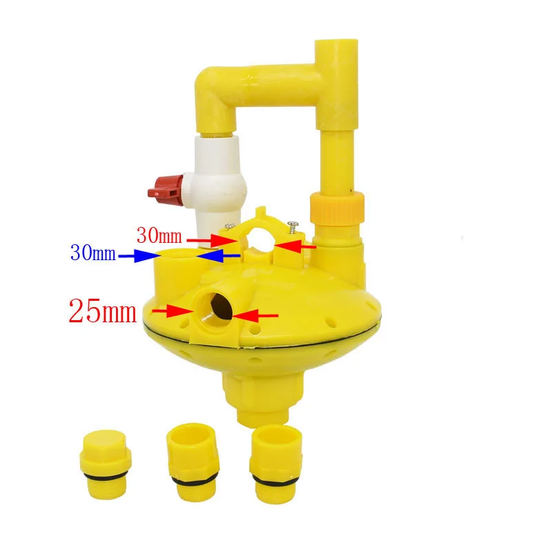 1 Pcs Poultry Chiken Duck Quail Pigeon Water Supply Line Pressure Reduce Valve System Waterline Chicken Drinker Water Coop Kit