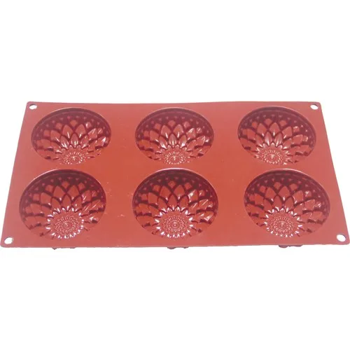 Globy Silicone Flower Pattern Muffin Mold 6'lı