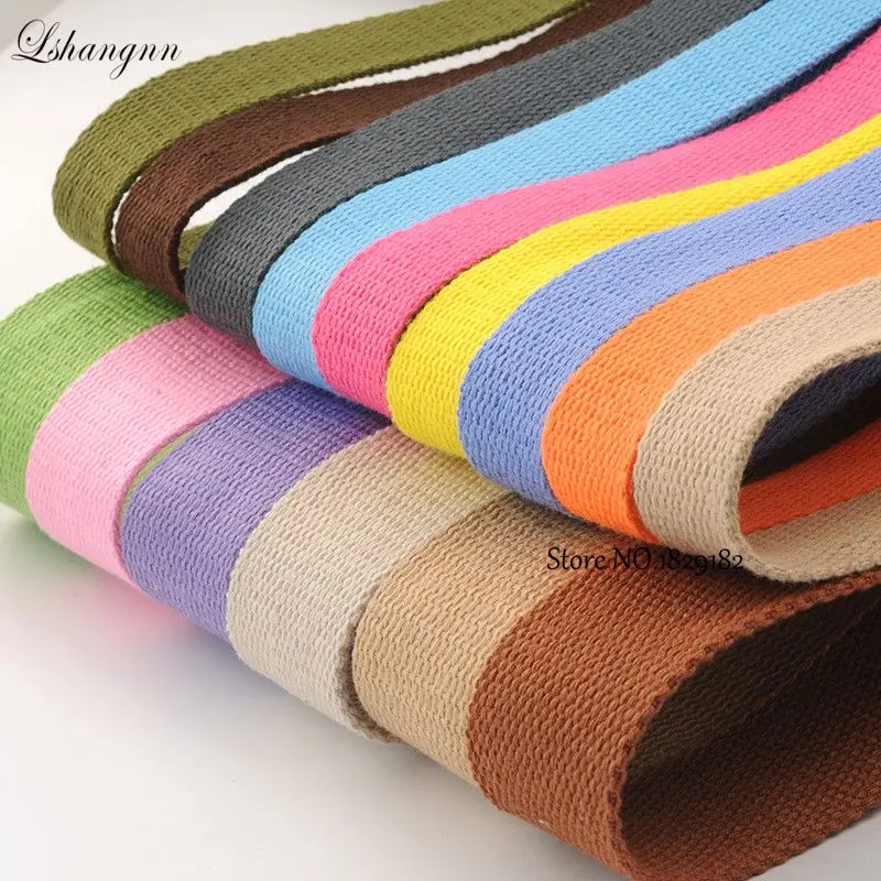 3Yards 25/30/38mm Canvas Webbing/Ribbon Bag Cotton Webbing Belt Knapsack Accessories Outdoor Backpack  Parts DIY Craft For Home