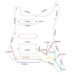Guitar Pickguard For customize US 11 Screw Holes Stratocaster With Floyd Rose Tremolo Bridge Humbucker Single HSS Scratch Plate