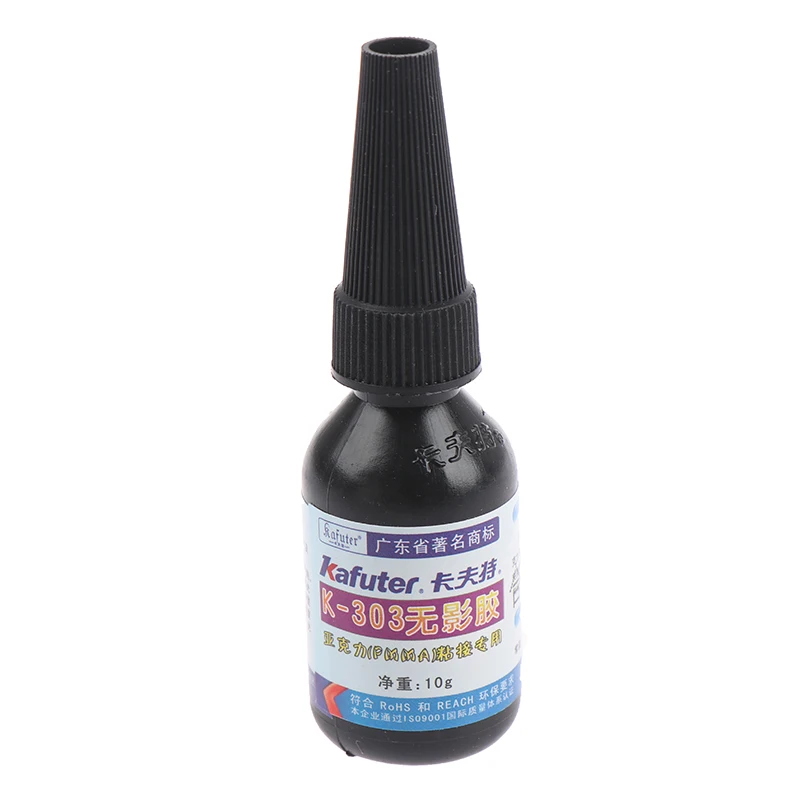 10ml UV Colle Adhésive K-303 UV Durcissant Adhésif Clip Verre Métal Liaison