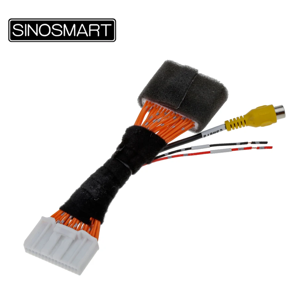 SINOSMART C32D 32-Pin Reversing Camera Connection Harness for Renault Kadjar OEM Monitor without Damaging Car Wiring