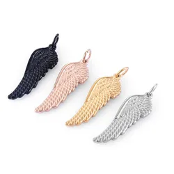 Stainless Steel Angel Wings Pendants With Silver/Gold/Black/Rose Gold Color Cute Sweet Jewelry