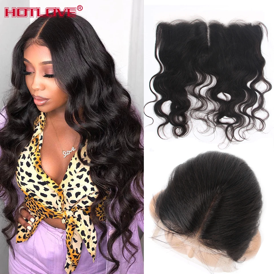 

Body Wave Human Hair Lace Frontal Closure Middle Part Lace Frontal Pre Plucked With Baby Hair 13x4x1 Remy Hair Frontal Closure