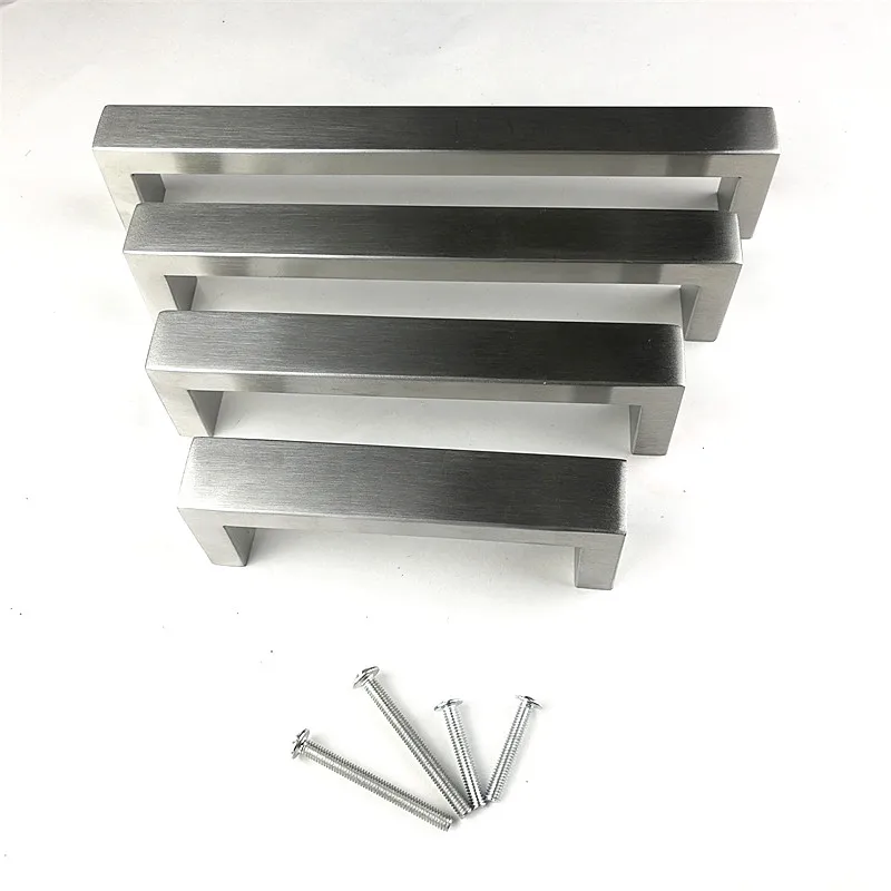 10*20mm Square Bar door handle Stainless Steel Kitchen Door Cabinet Handle Pull Knob 4.2\
