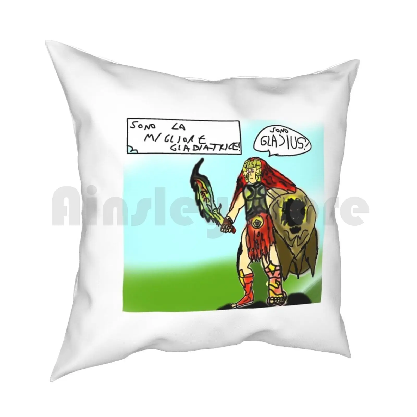 Gladius ( Italian ) Pillow Case Printed Home Soft DIY Pillow cover Gladius Gladiator Female Superheroine Superhero