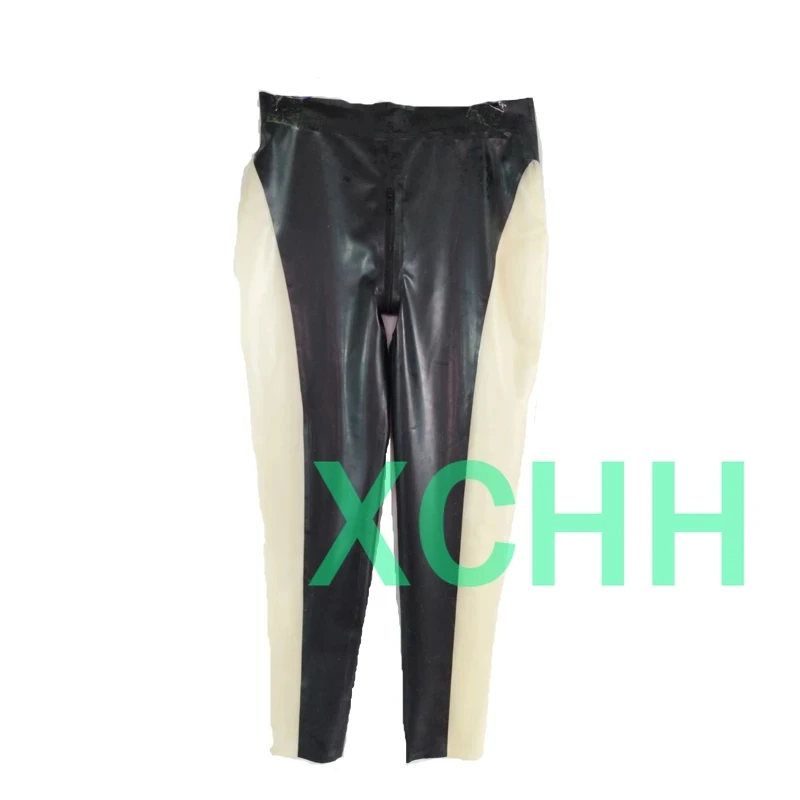 

New Style Unsexy Fetish Latex Sexy Trousers Femals Males Rubber Latex Pants Black and Transparent color Custom made