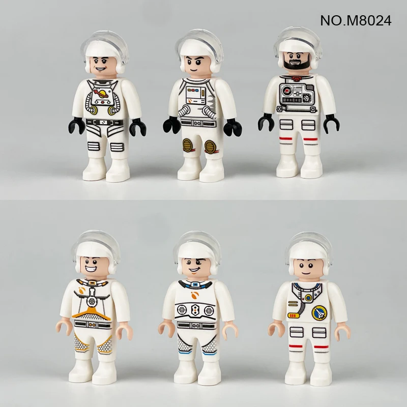 Play House Doll Building Blocks Police Astronaut  Character Accessory DIY Bricks Toys Compatible Assemble Bricks Figures Set Gif