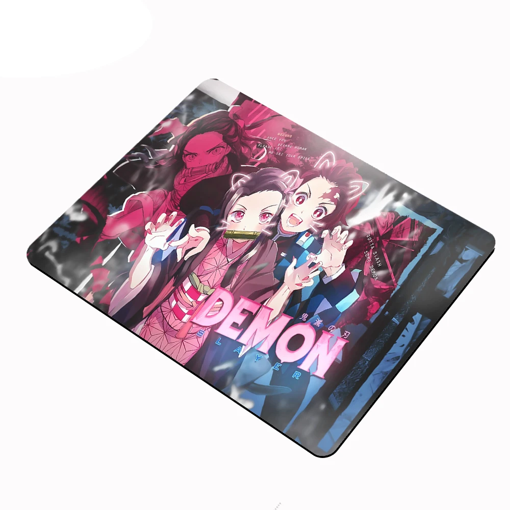 Anime Demon Slayer Small Rubber Mouse Pad Cute Nezuko Gaming Accessories Kaeyboard Pad 220*180MM Desk Mat MousePad Gamer for LOL